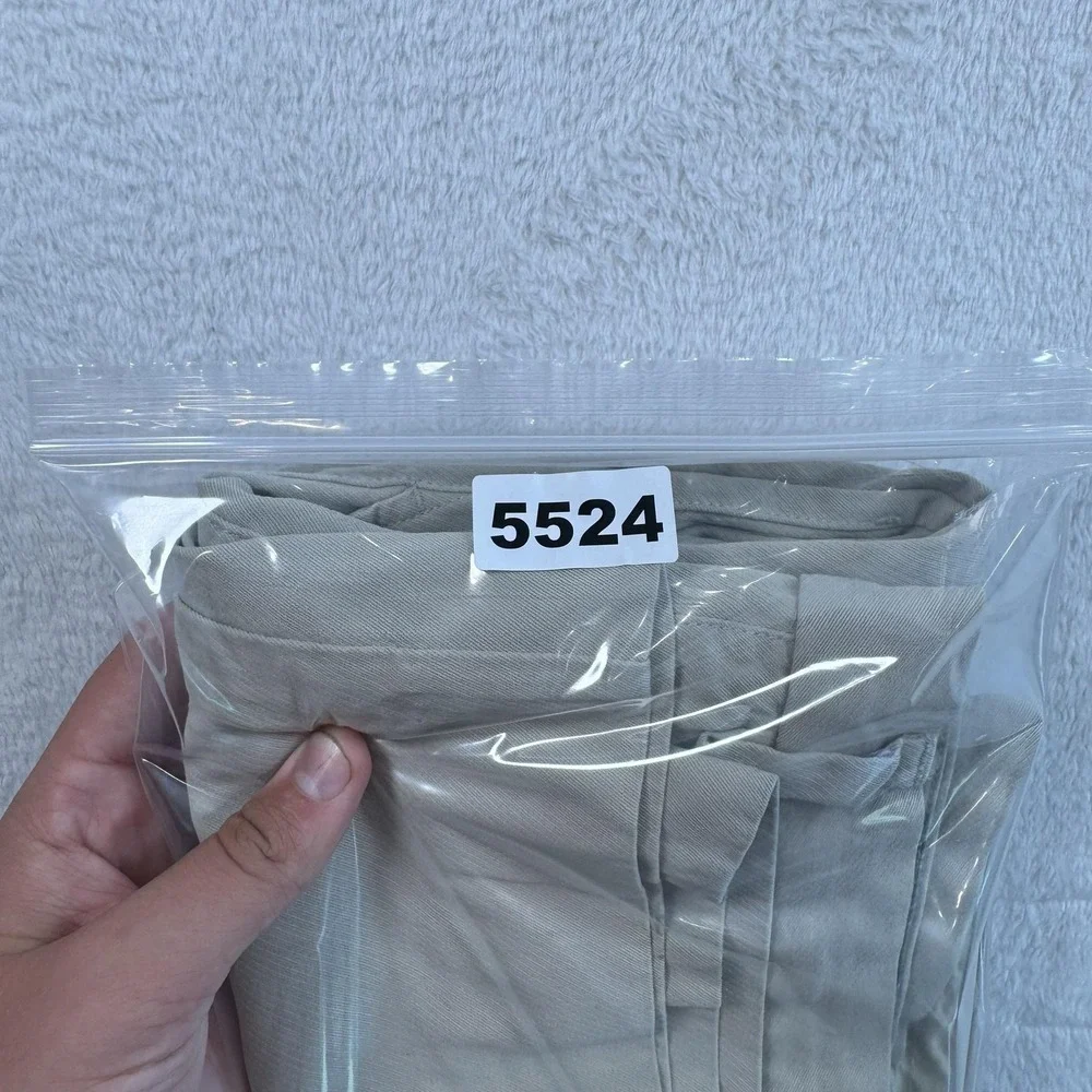 Tommy Bahama Pants Mens 33x30 Beige Silk Blend Chino‎ Flat Front Straight Casual